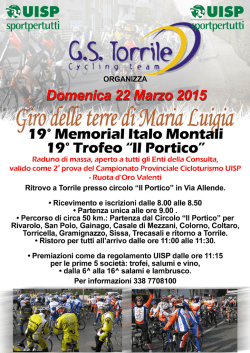 Domenica 22 Marzo Torrile Mem. Montali