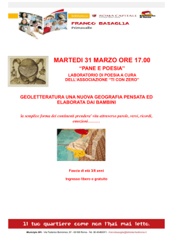 martedi 31 marzo ore 17.00 - ic via suor celestina donati