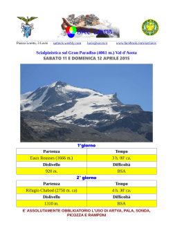 Scialpinistica sul Gran Paradiso (4061 m.) Val d`Aosta