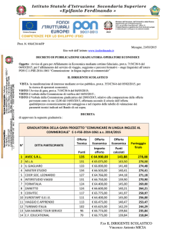 graduatoria degli operatori economici