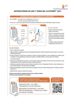 INSTRUCCI&Oacute;NES DE USO Y VIDEO DEL FLUTIFORM&reg; (ICP)