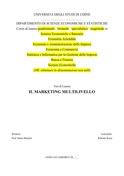 IL MARKETING MULTILIVELLO