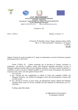 Docenti di scuola secondaria di 2&deg; grado in soprannumero sui posti