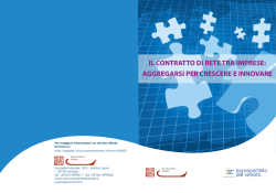 il contratto di rete tra imprese: aggregarsi per crescere e innovare