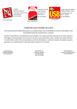 Comunicato congiunto sciopero 24 aprile - Scuola