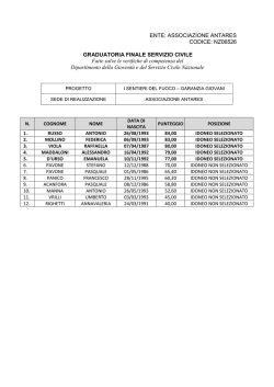 ENTE: ASSOCIAZIONE ANTARES CODICE: NZ06526