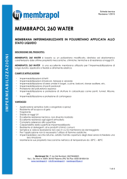 Scheda tecnica MEMBRAPOL 260 WATER
