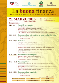 Dare Credito - 21 Marzo - Università degli Studi di Parma