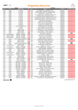 PROGRAMMA GIOCO LIVE