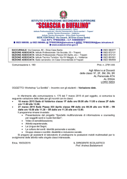 ISTITUTO D`ISTRUZIONE SECONDARIA SUPERIORE Agli Allievi e