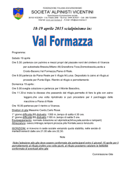 Val Formazza - Società Alpinisti Vicentini