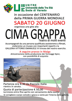 in occasione del CENTENARIO della PRIMA