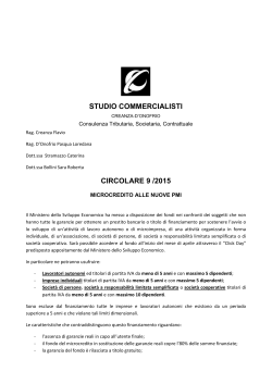 STUDIO COMMERCIALISTI CIRCOLARE 9 /2015