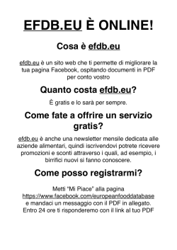 EFDB.EU È ONLINE!