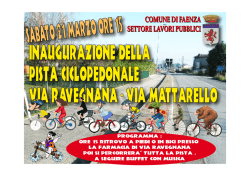 inaugurazione della Pista ciclopedonale Via Ravegnana