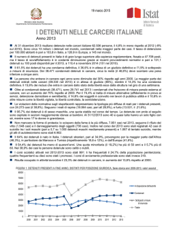 I DETENUTI NELLE CARCERI ITALIANE