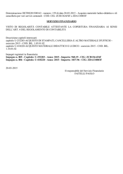 Determinazione DETRS201500163 - numero: 159 di data 20