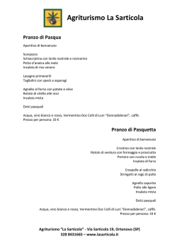 ecco i men&ugrave;