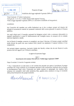 Pmpostadilegge ...... .. - Consiglio Regionale della Toscana