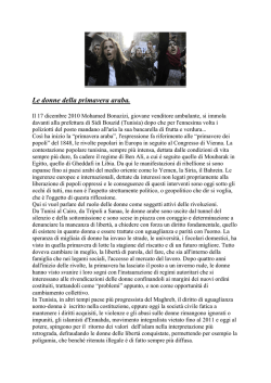 Le donne della primavera araba. Maria T Marzo 2015