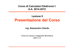 Introduzione al corso
