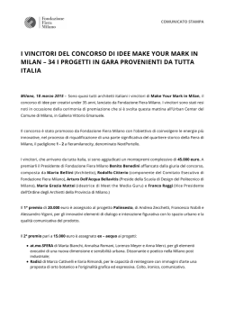i vincitori del concorso di idee make your mark in milan