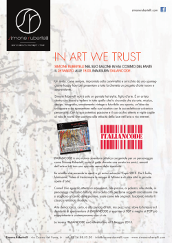IN ART WE TRUST - Simonerubertelli.com