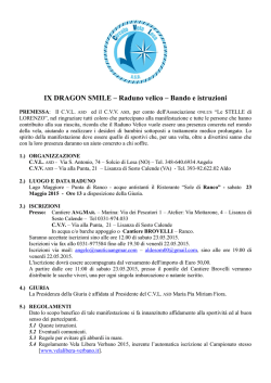 IX DRAGON SMILE &ndash; Raduno velico &ndash; Bando e