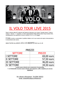 IL VOLO TOUR LIVE 2015