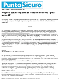 Prognosi sotto i 40 giorni: se le lesioni non sono "gravi
