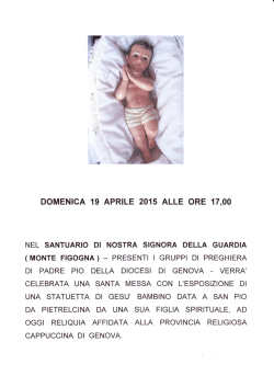 Santa Messa al Santuario di Ns. Signora della Guardia