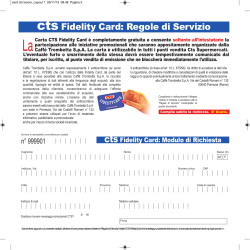 cts Fidelity Card: Regole di Servizio