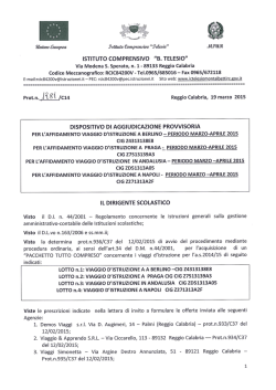 Determina aggiudicazione provvisoria Viaggi Istruzione