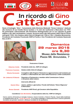 In memoria di Gino Cattaneo