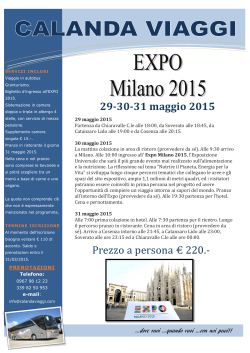 milano expo 2015 - Calanda Viaggi Reisen