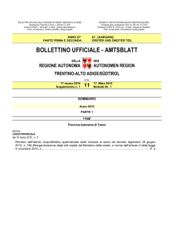 Beiblatt Nr. 1 - Regione Autonoma Trentino Alto Adige