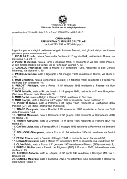 (articoli 273, 291 e 292 del cpp) Il giudice per le indagini preliminari