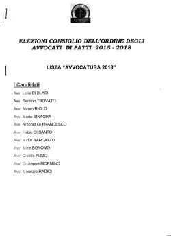 elezioni 2015 - Ordine degli Avvocati di Patti