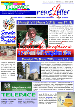 Domenica 22 Marzo 2015 - V Domenica Quaresima San