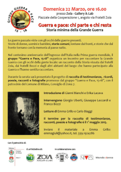 Guerra e pace: chi parte e chi resta
