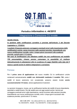 informativa 44/2015 - SE.T.AM. Contabilit&agrave; Ravenna