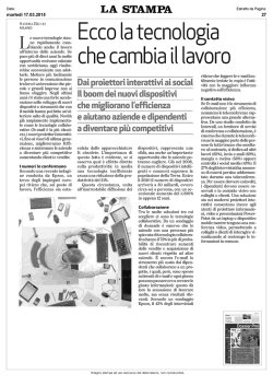 Ecco la tecnologia che cambia il lavoro