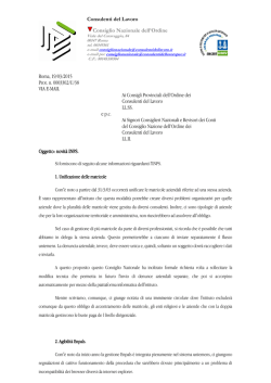 INPS Novit&agrave; 03.2015 - Ordine dei Consulenti del Lavoro Consiglio