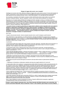 Disegno di Legge sulla scuola: cosa ci aspetta? A tutt`oggi non &egrave;