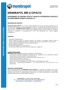 Scheda tecnica MEMBRAPOL 400U/OPACO