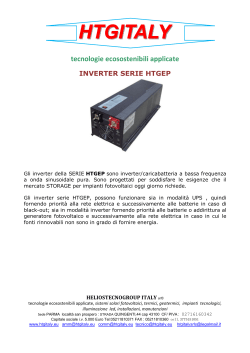 inverter serie HTGEP - htgitaly Tecnologie Ambientali Applicate