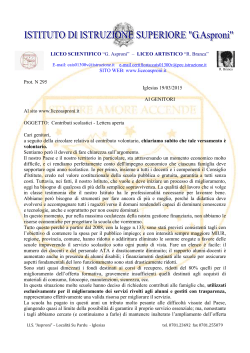 Lettera del DS - Liceo scientifico G. Asproni