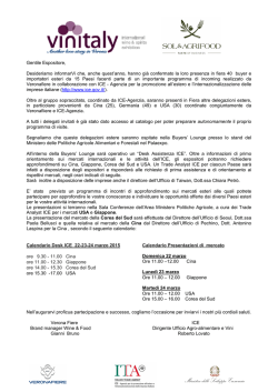 LETTERA ESPOSITORI vinitaly 2015