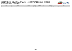 Calendario DOWNHILL 2015 - Federazione Ciclistica Italiana