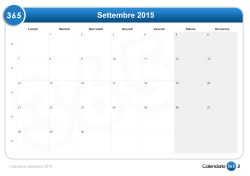 Calendario settembre 2015